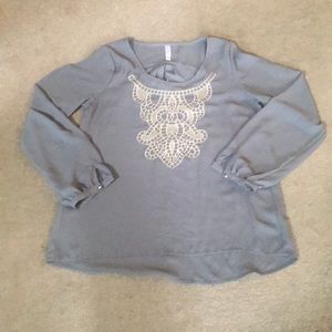 Feminine Flowing Blouse Size M